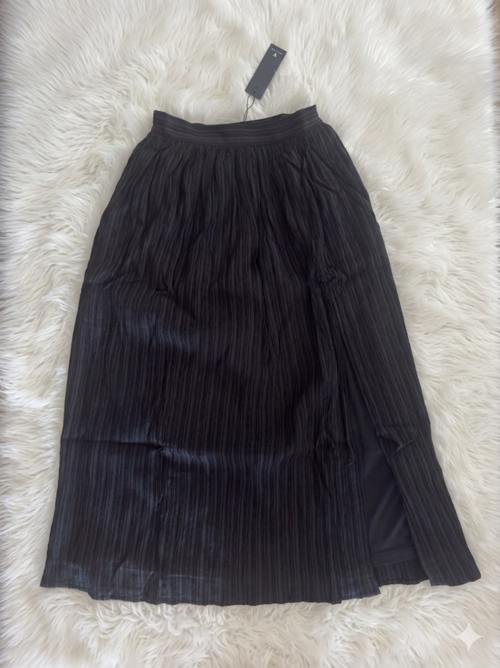 Lulu's Midsummer Memories Black Pleated Maxi Skirt - Size S NWT - Picture 7 of 7